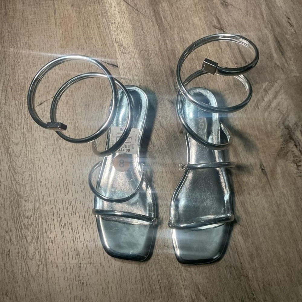 Aldo silver sandals, Size US 8 #summer